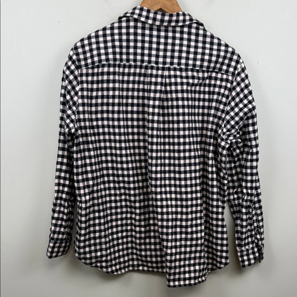SÉZANE black and ecru Max flannel button up shirt 10 - Picture 8 of 8